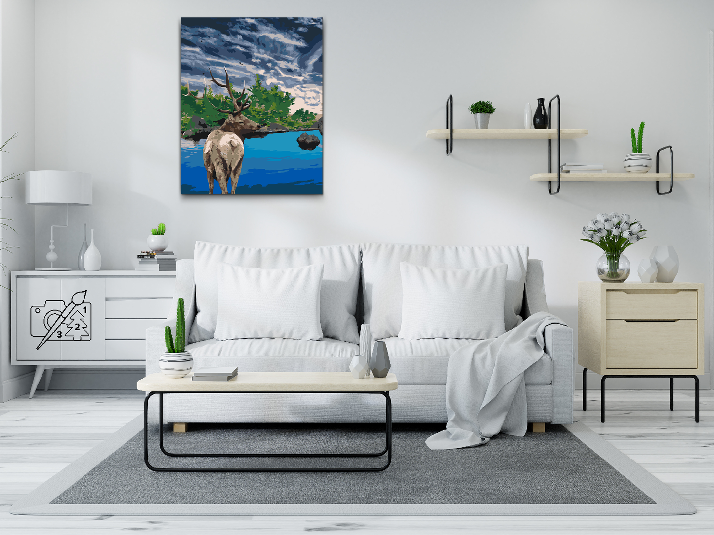Paint by Numbers - Deer by Lake