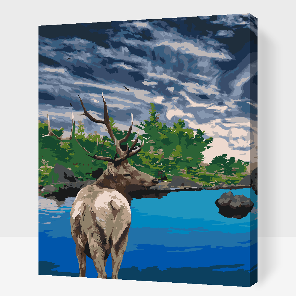 Paint by Numbers - Deer by Lake