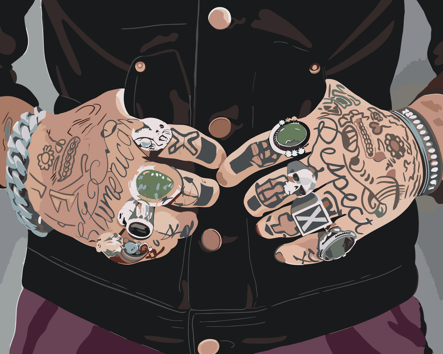 Paint by Numbers - Tatueringer på hænderne