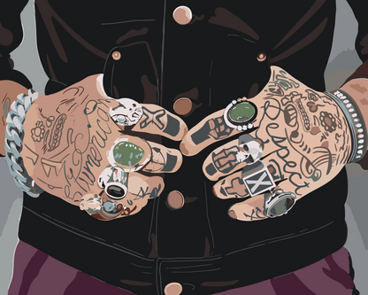 Paint by Numbers - Tatueringer på hænderne