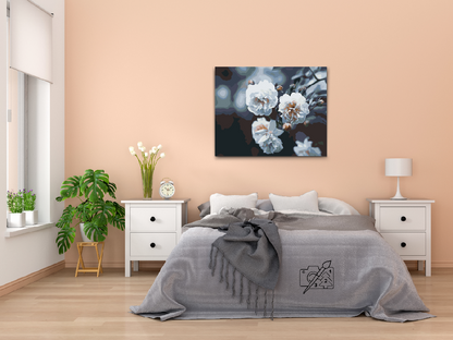 Paint by Numbers - Blomstrende hvide roser