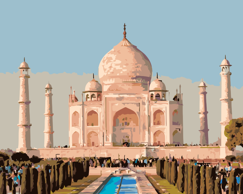 Paint by Numbers - Taj Mahal