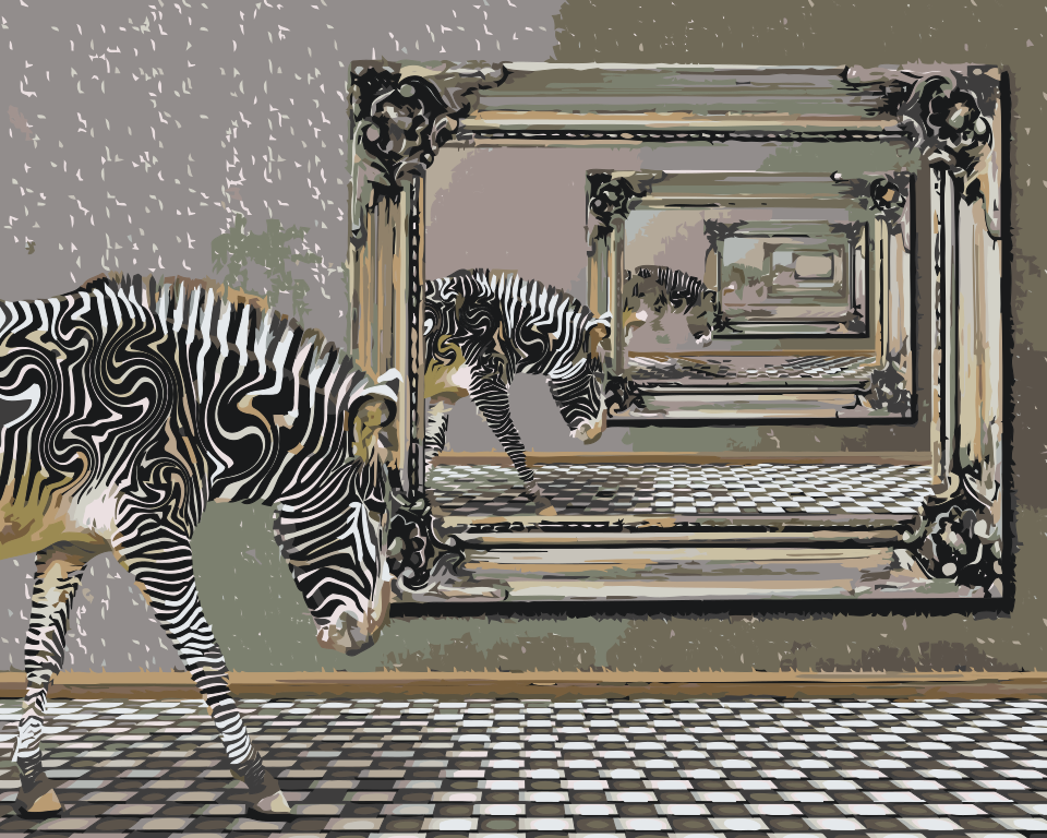 Paint by Numbers - Zebra og Spejl