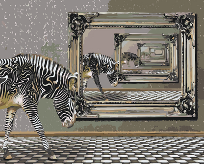 Paint by Numbers - Zebra og Spejl