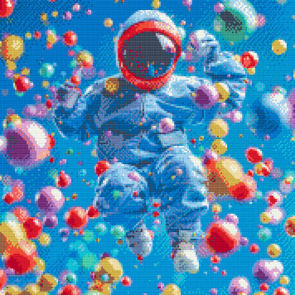 Diamond Painting - Abstrakt astronaut