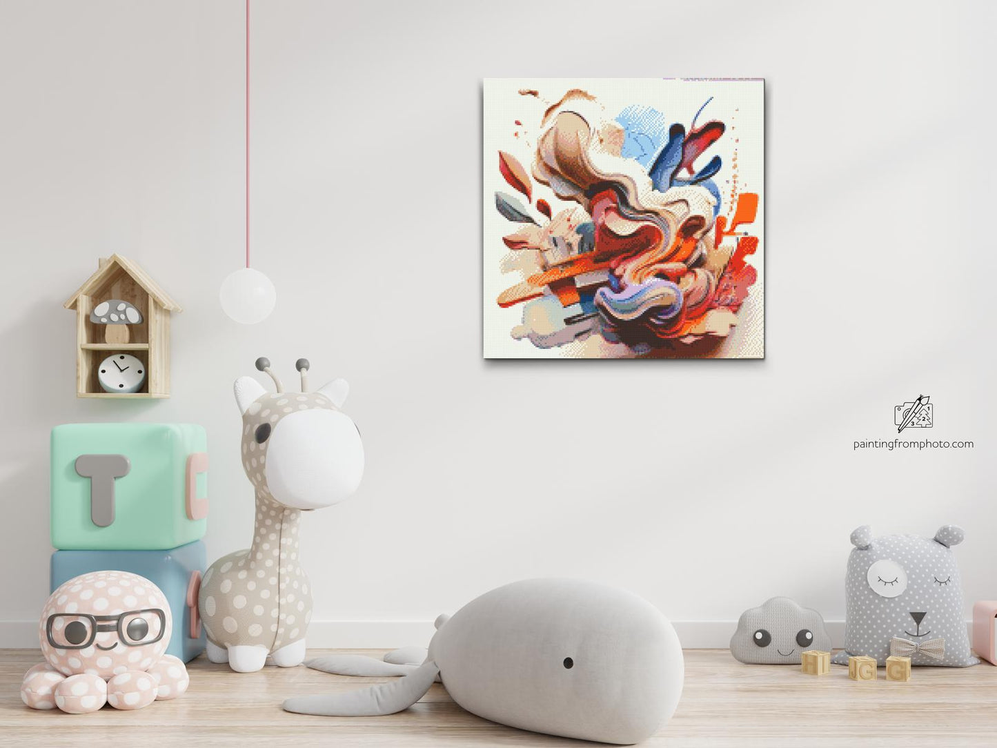 Diamond Painting - Abstrakt akvarelbejdt 2