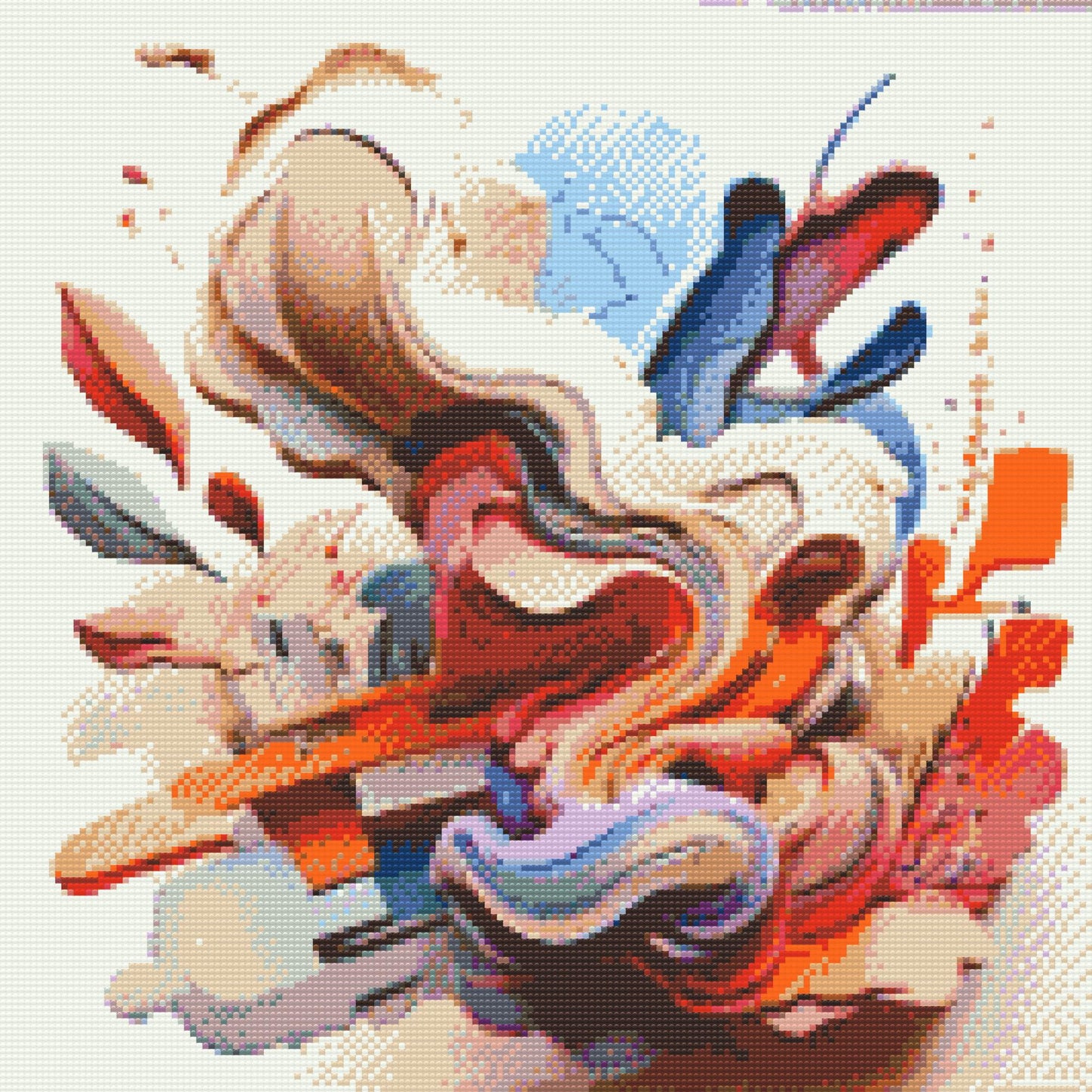 Diamond Painting - Abstrakt akvarelbejdt 2