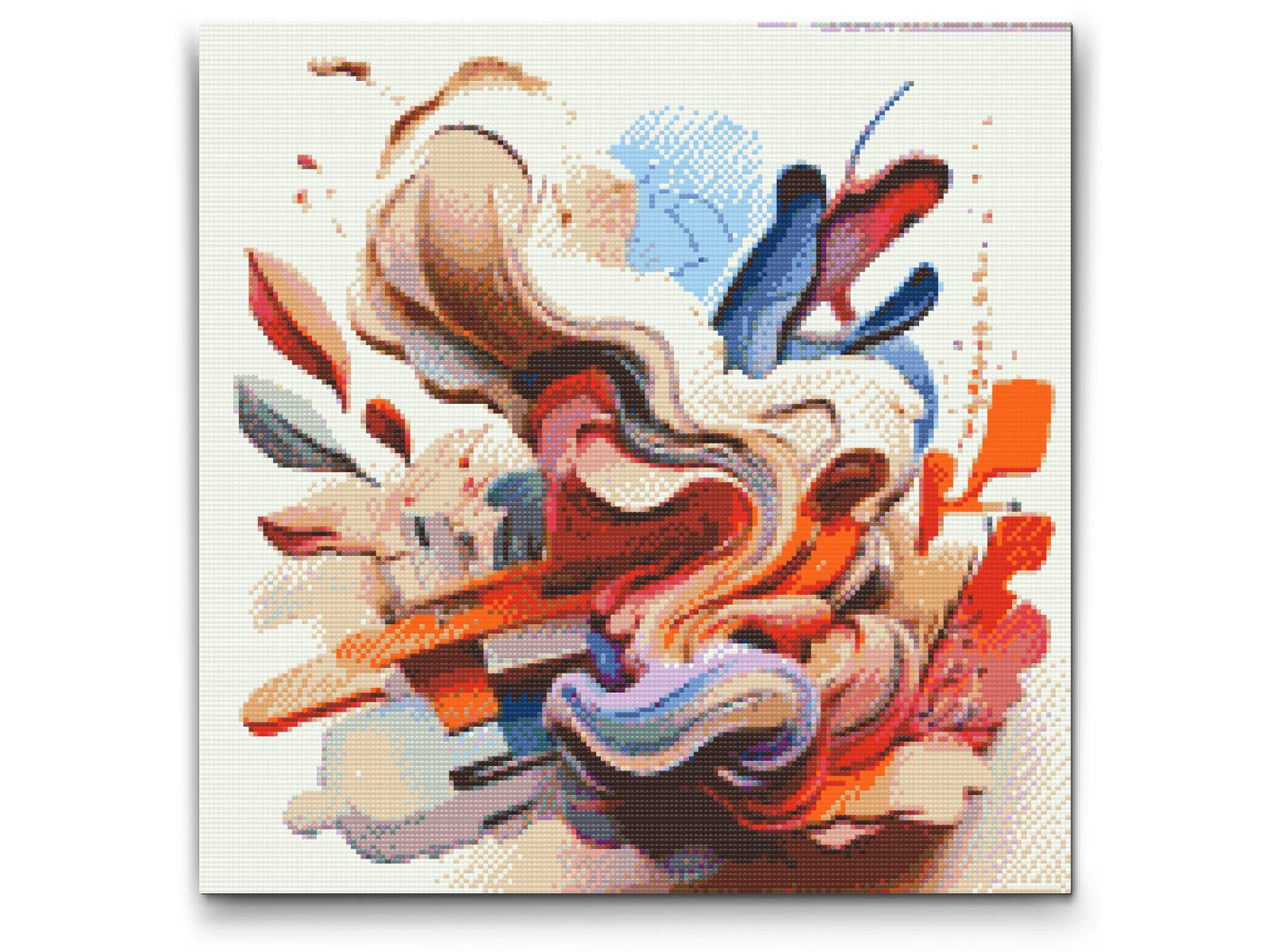 Diamond Painting - Abstrakt akvarelbejdt 2
