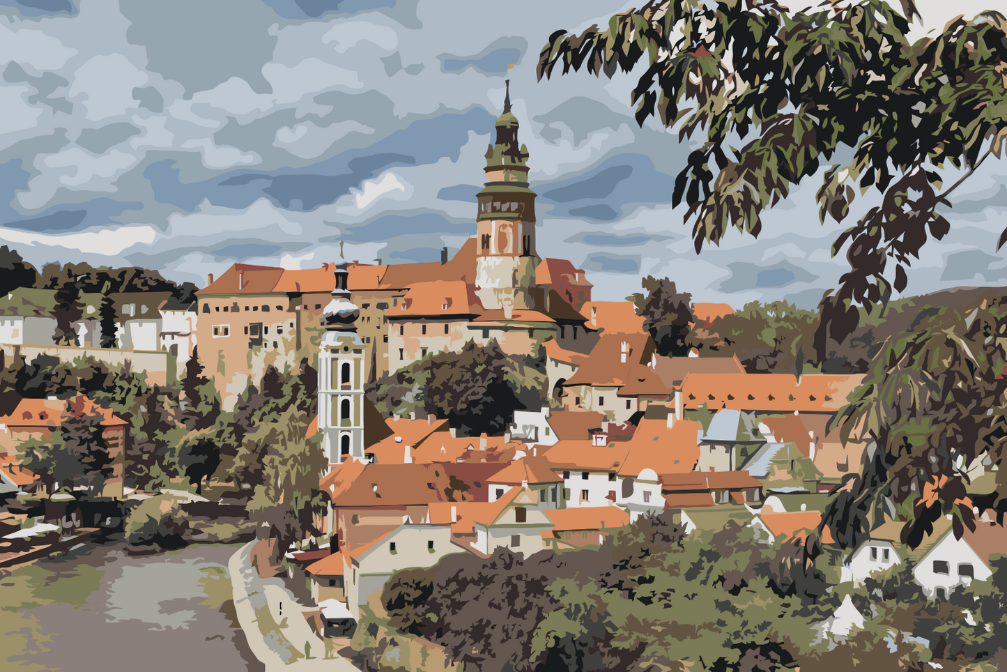 Paint by Numbers - Cesky Krumlov (Tjekkiet)