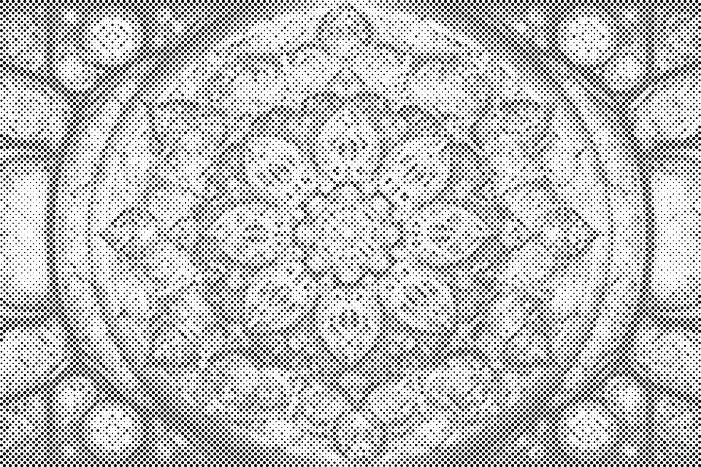Mal-med-prikker -  Mandala med en blomst i midten