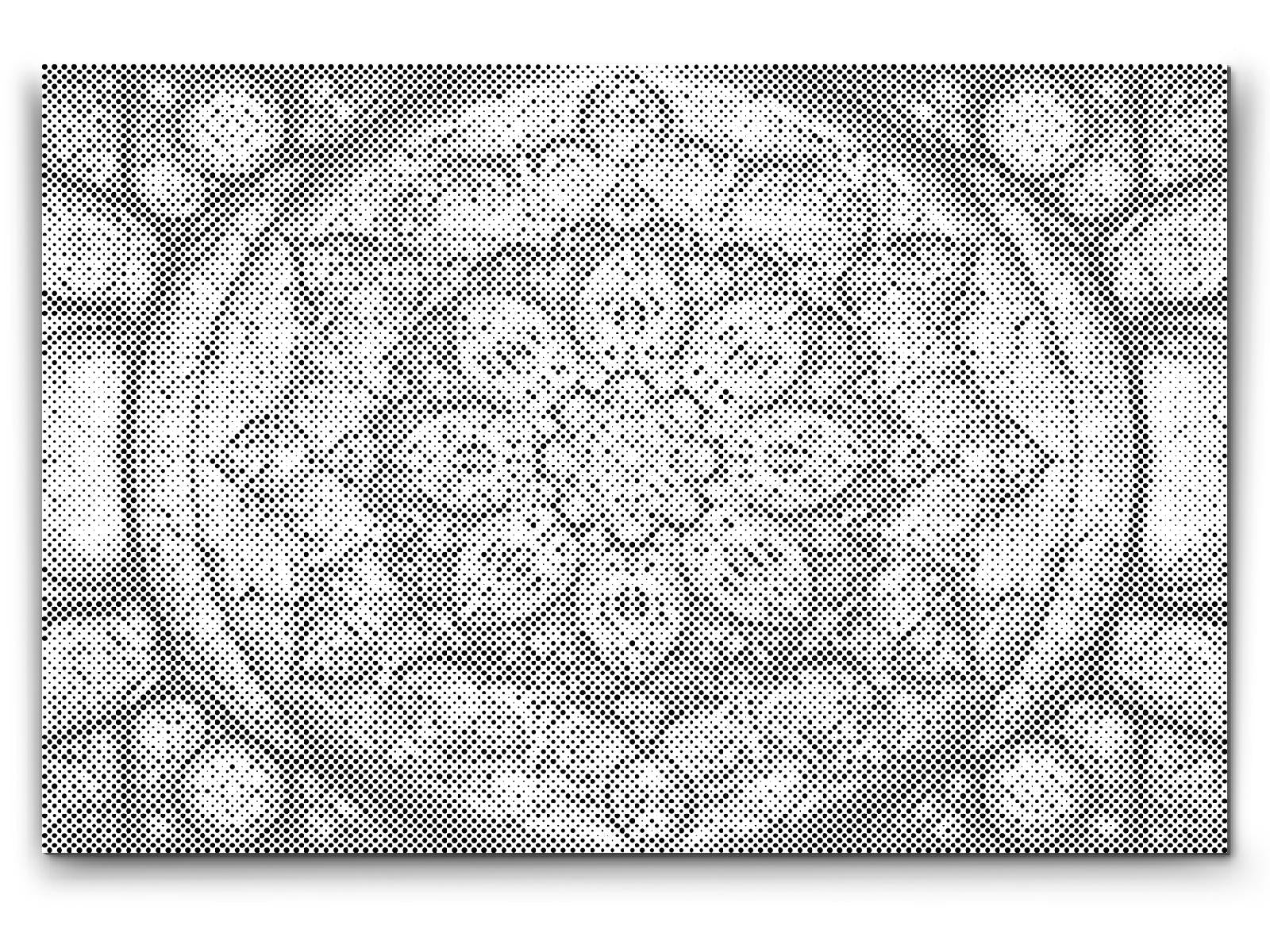 Mal-med-prikker -  Mandala med en blomst i midten