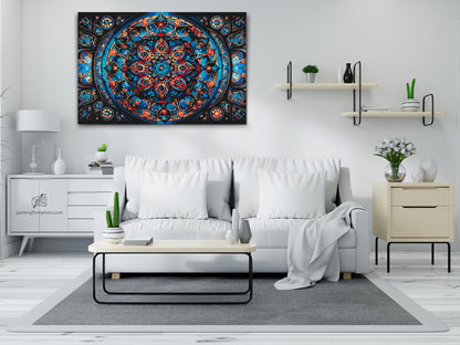 Paint by Numbers - Mandala med en blomst i midten