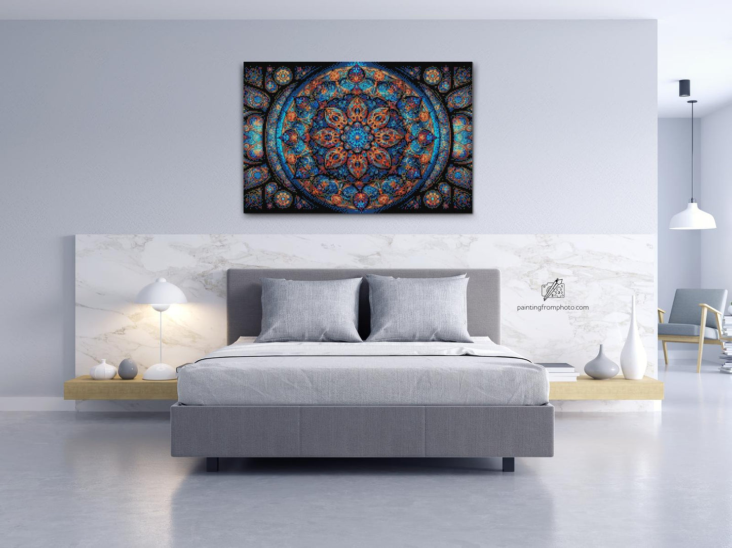 Diamond Painting - Mandala med en blomst i midten