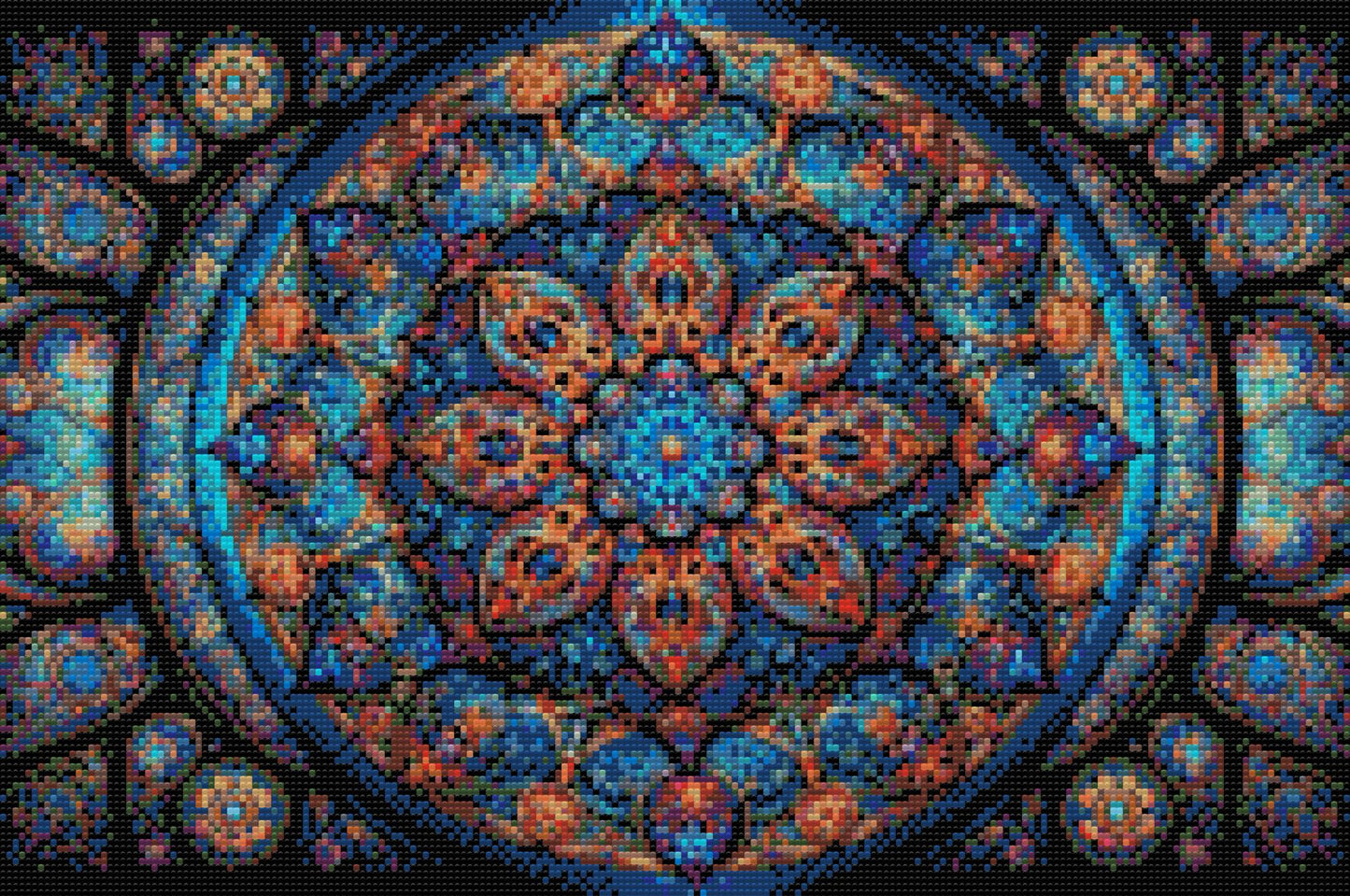 Diamond Painting - Mandala med en blomst i midten