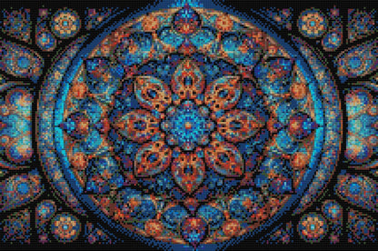 Diamond Painting - Mandala med en blomst i midten