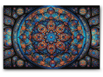 Diamond Painting - Mandala med en blomst i midten