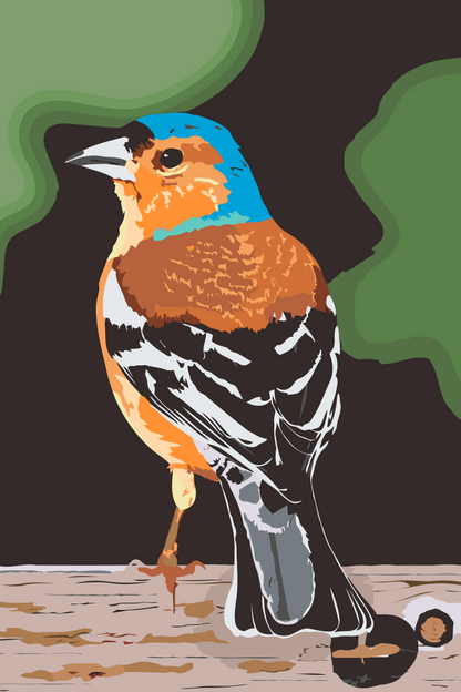 Paint by Numbers - Fugl på træ