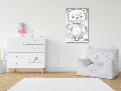 Mal-med-prikker -  Bamse for børn