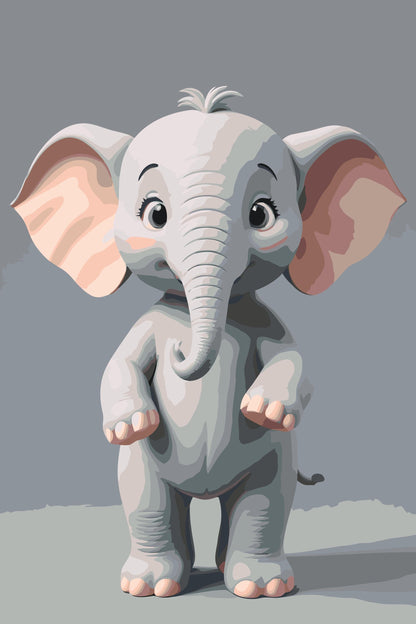 Paint by Numbers - Elefant til børn