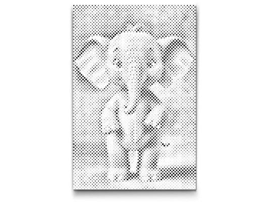 Mal-med-prikker -  Elefant til børn