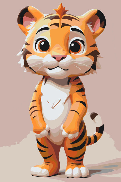 Paint by Numbers - Tiger til børn