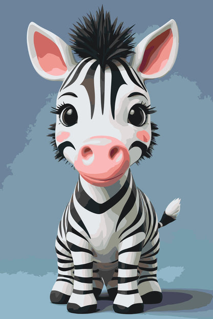 Paint by Numbers - Zebra for børn
