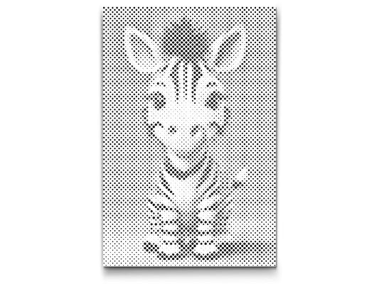 Mal-med-prikker -  Zebra for børn