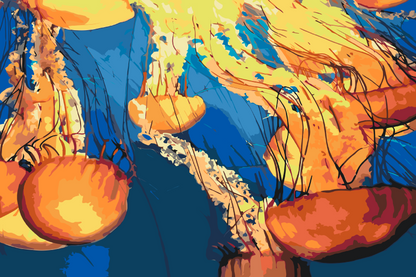 Paint by Numbers - Vandmænd i havet
