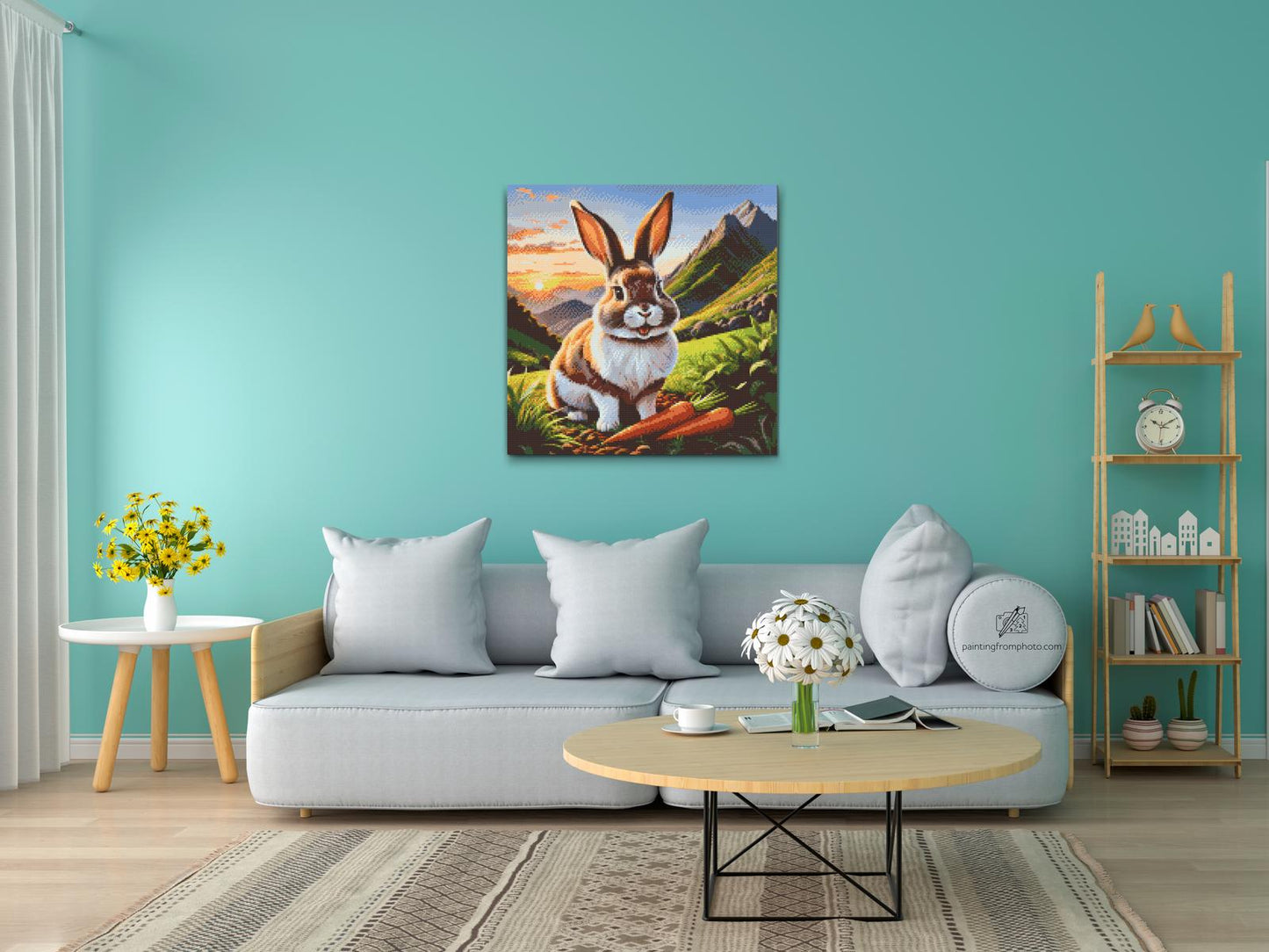 Diamond Painting - Glad Kanin med en gulerod