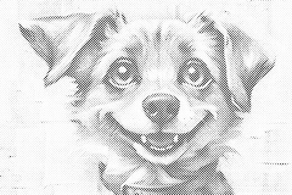 Mal-med-prikker -  Glade hund
