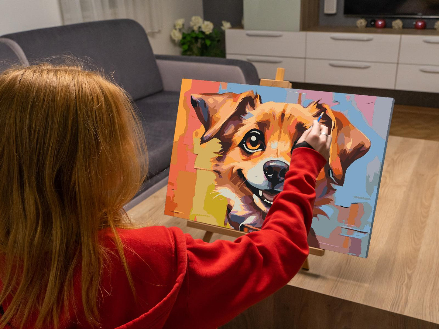 Paint by Numbers - Glade hund
