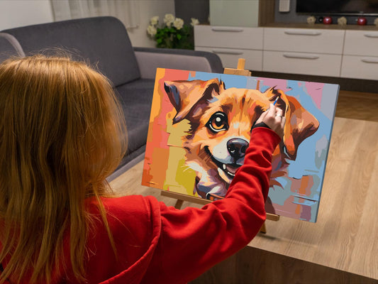 Paint by Numbers - Glade hund