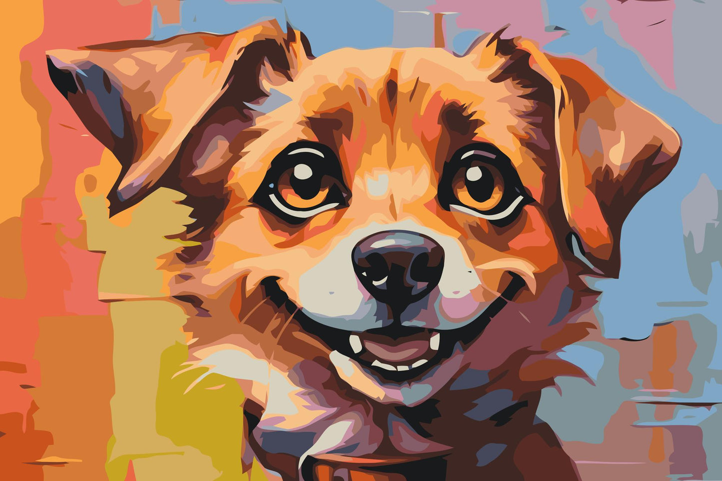 Paint by Numbers - Glade hund