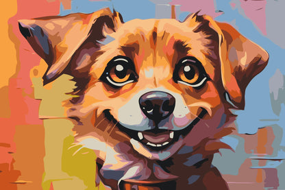 Paint by Numbers - Glade hund