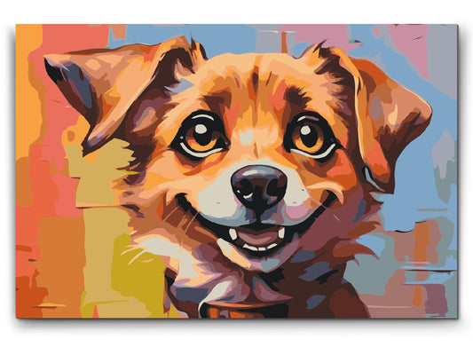 Paint by Numbers - Glade hund