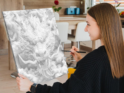 Mal-med-prikker -  Kinesisk drage