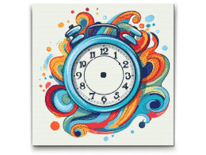 Diamond Painting - Ur med farverig baggrund
