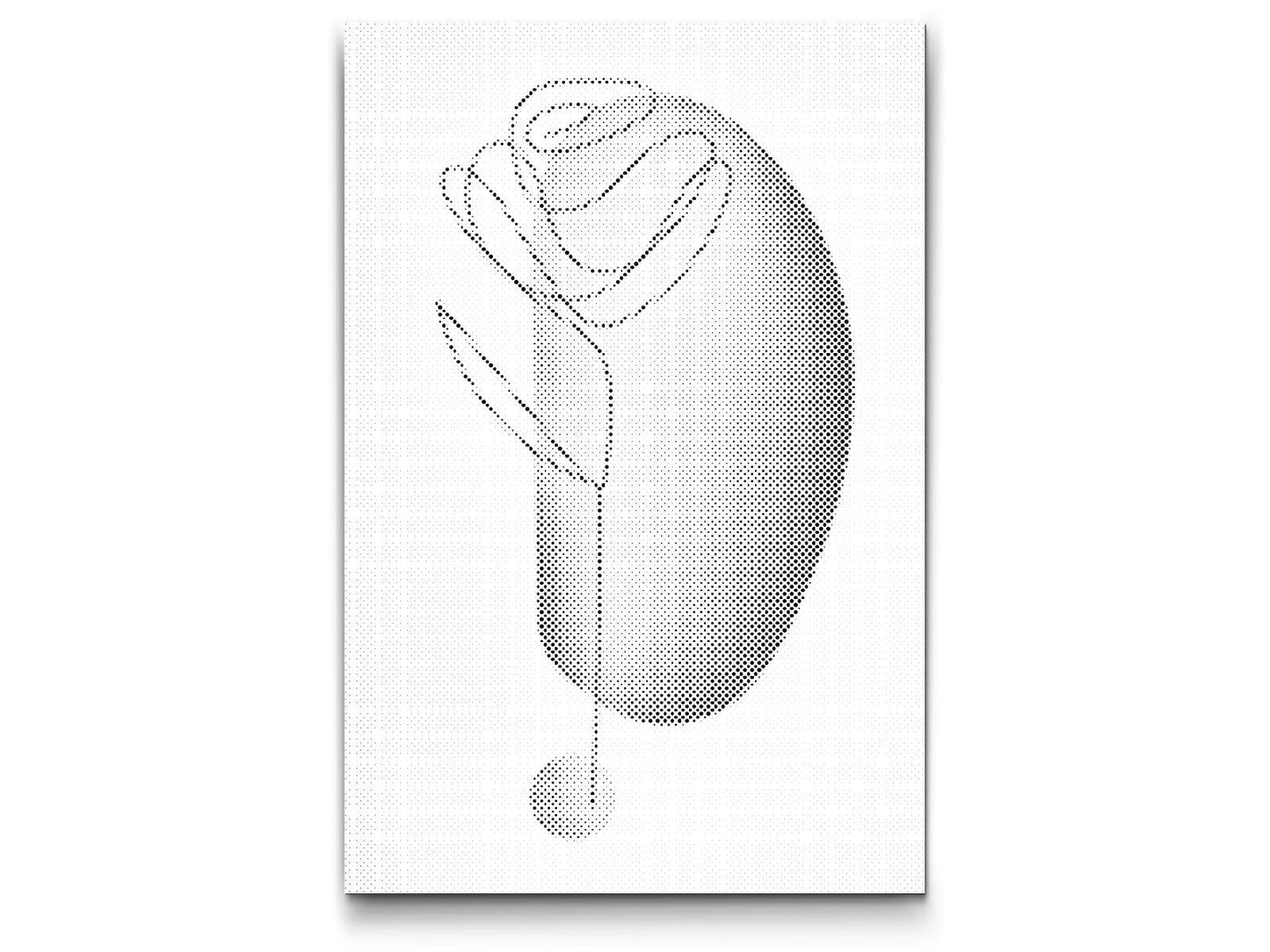 Mal-med-prikker -  Dekorativ rose