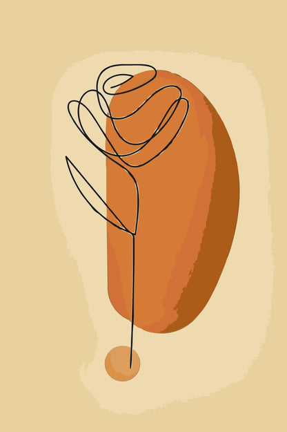 Paint by Numbers - Dekorativ rose