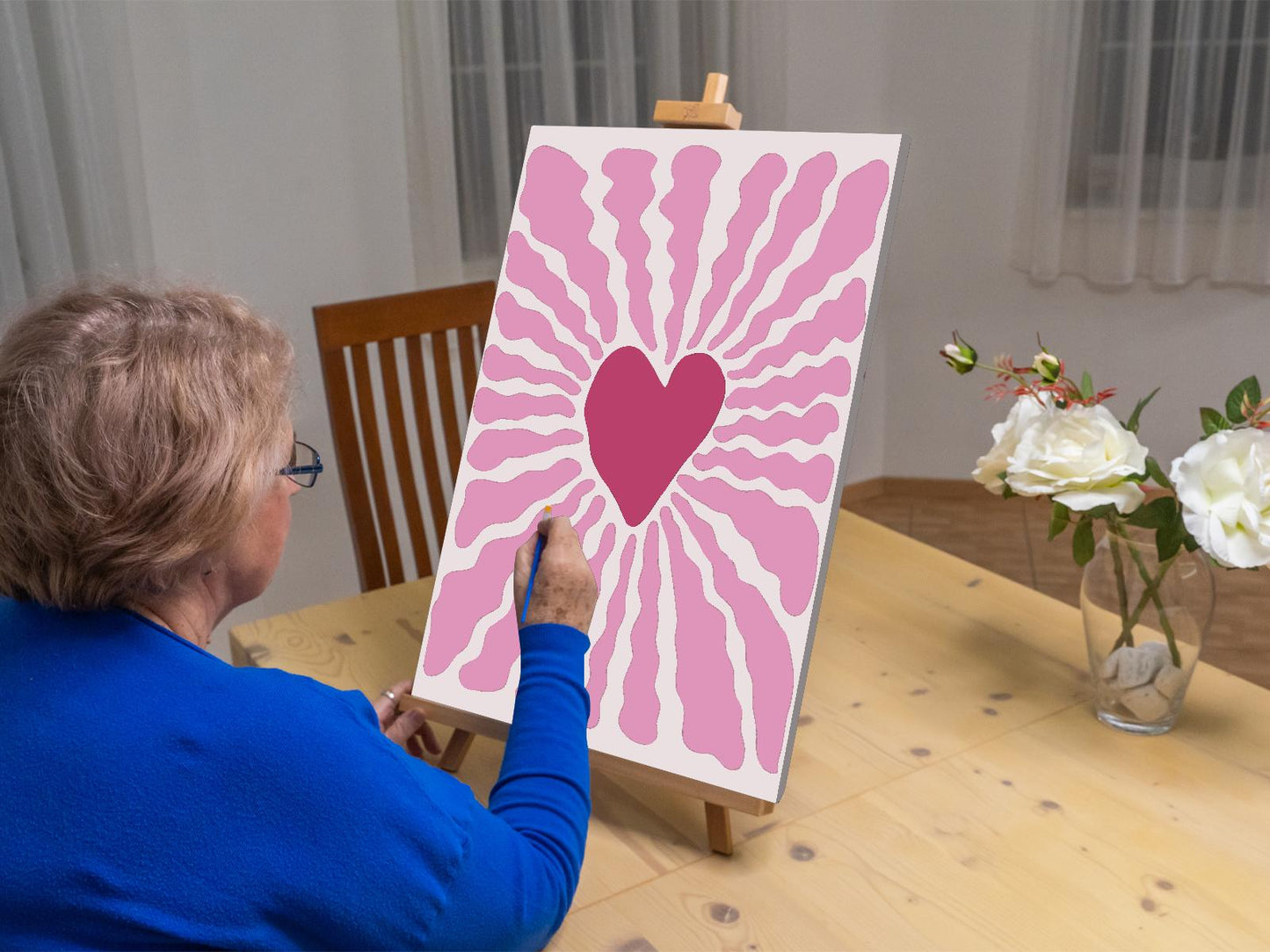 Paint by Numbers - Ornament med hjerte