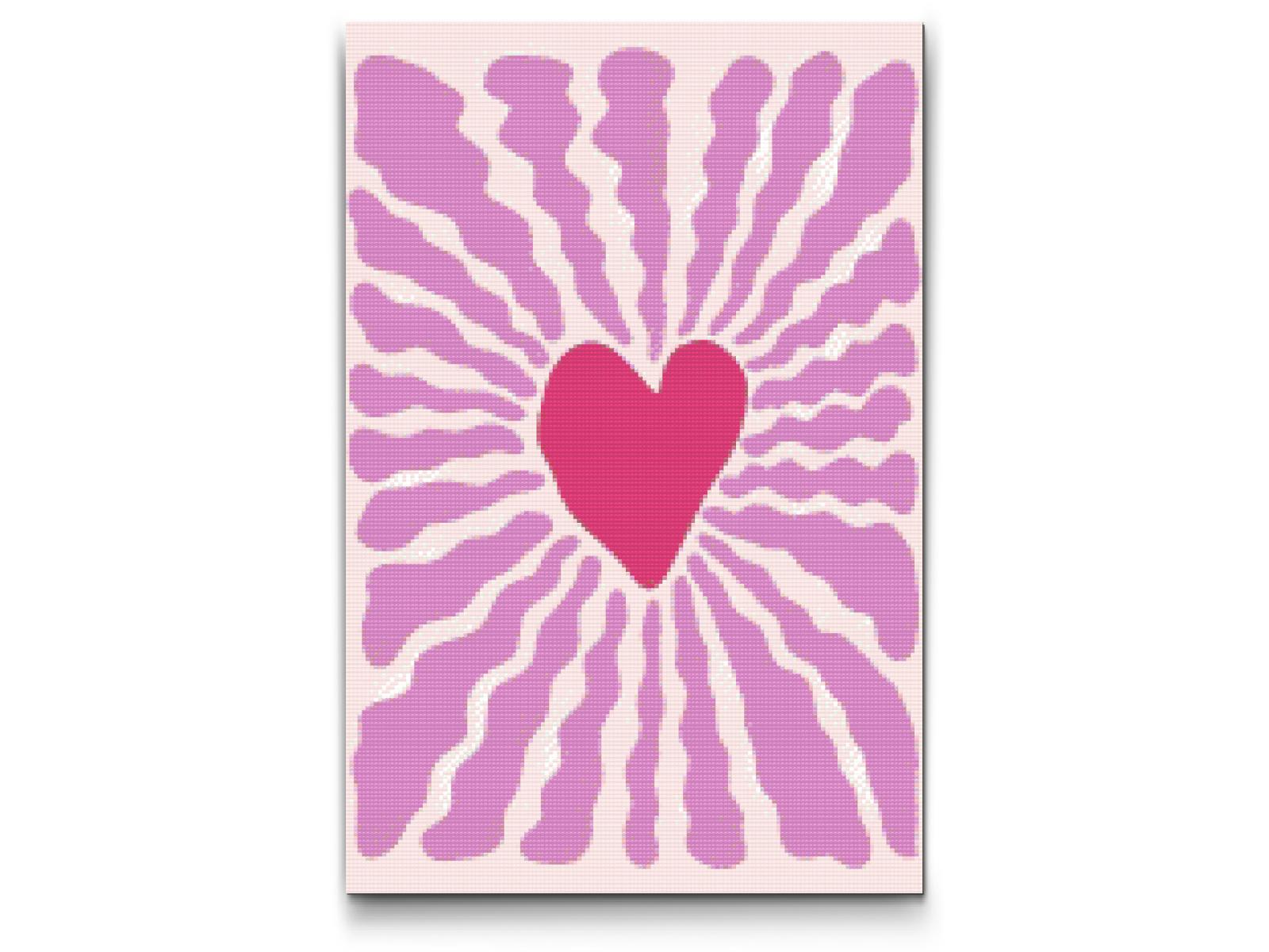 Diamond Painting - Ornament med hjerte