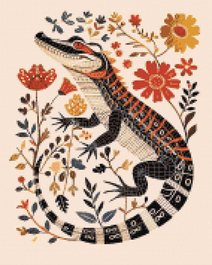 Diamond Painting - Nordisk folkekunst - Alligator