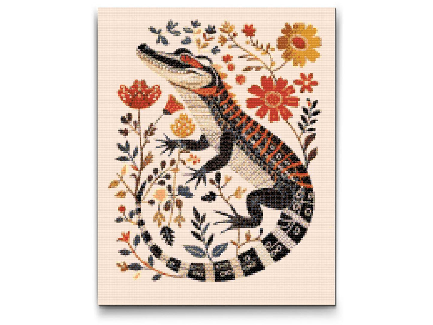 Diamond Painting - Nordisk folkekunst - Alligator