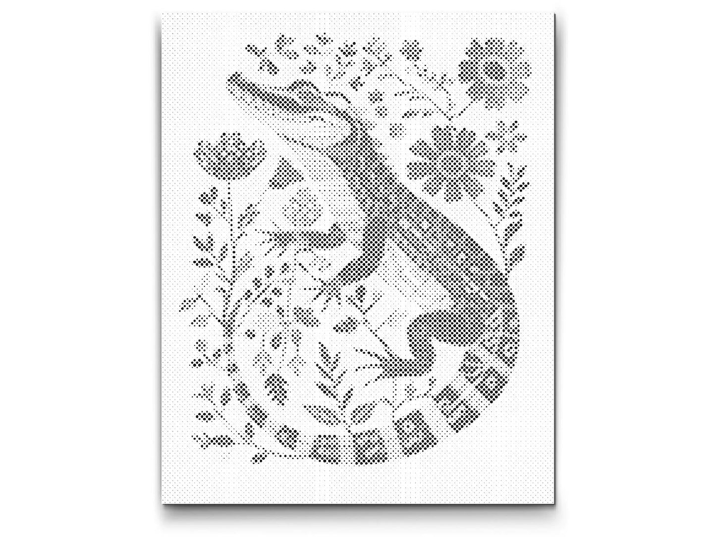 Mal-med-prikker -  Nordisk folkekunst - Alligator