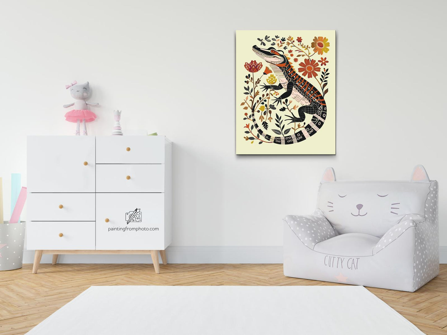 Paint by Numbers - Nordisk folkekunst - Alligator