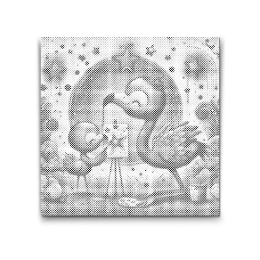 Maleri i Skyerne – Flamingo