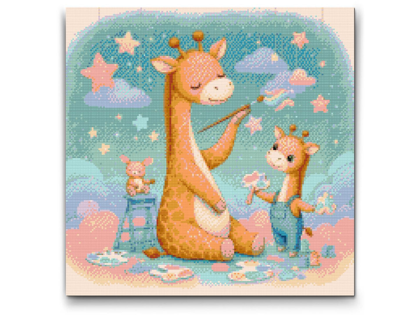 Diamond Painting - Maleri i skyerne – Giraffer