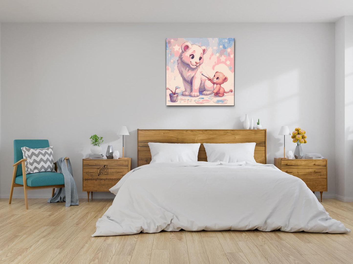 Diamond Painting - Maleri i skyerne – løver