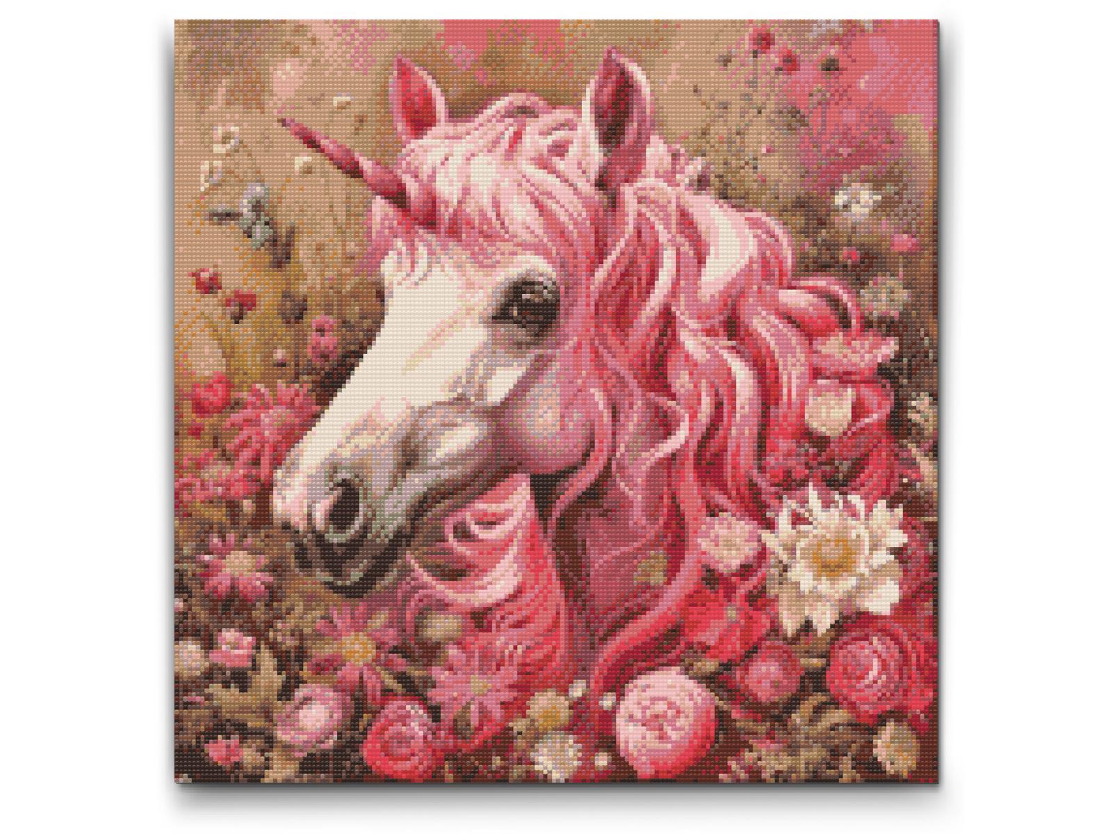 Diamond Painting - Lyserød enhjørning