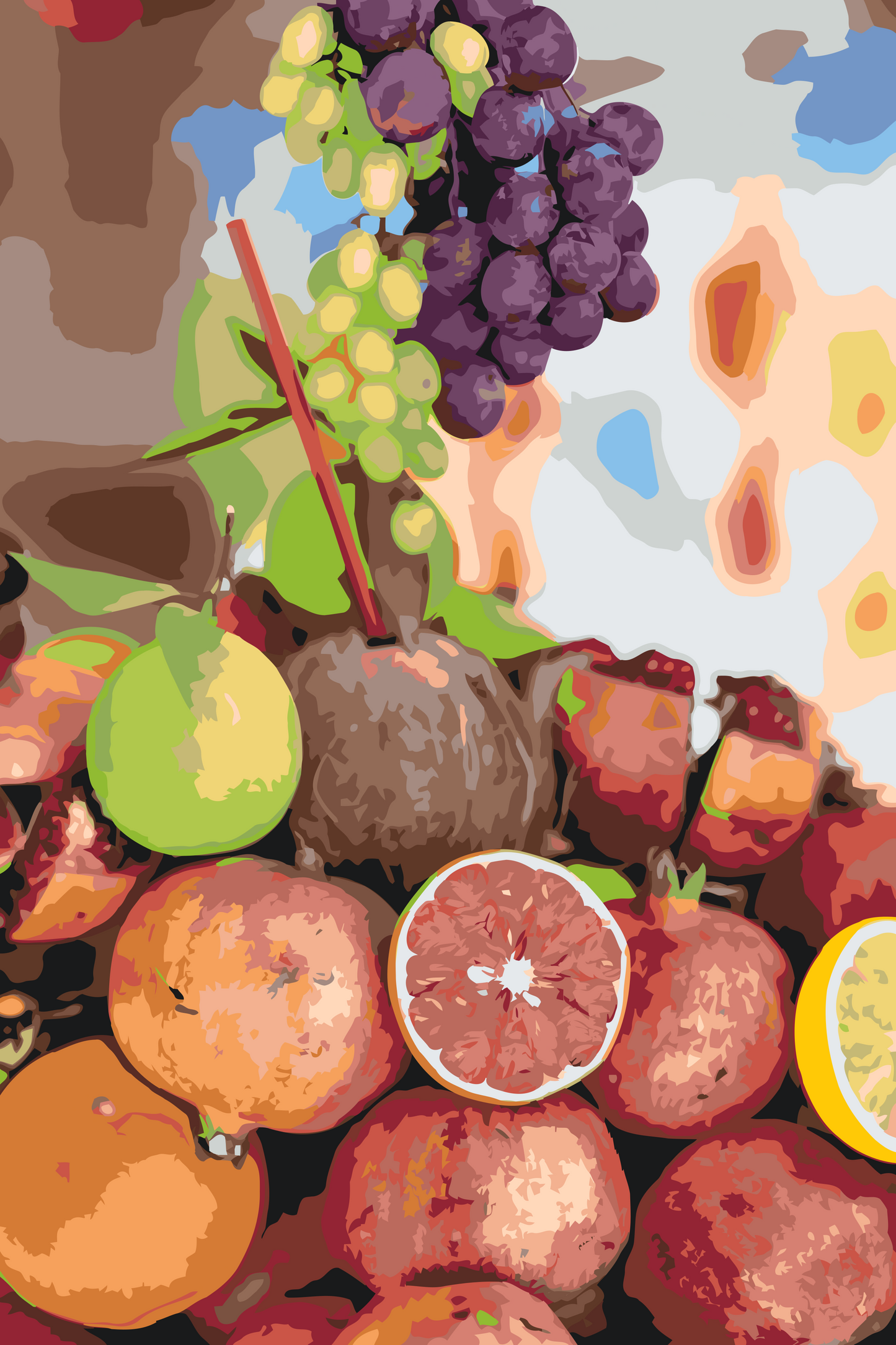 Paint by Numbers - Kokos og frugter